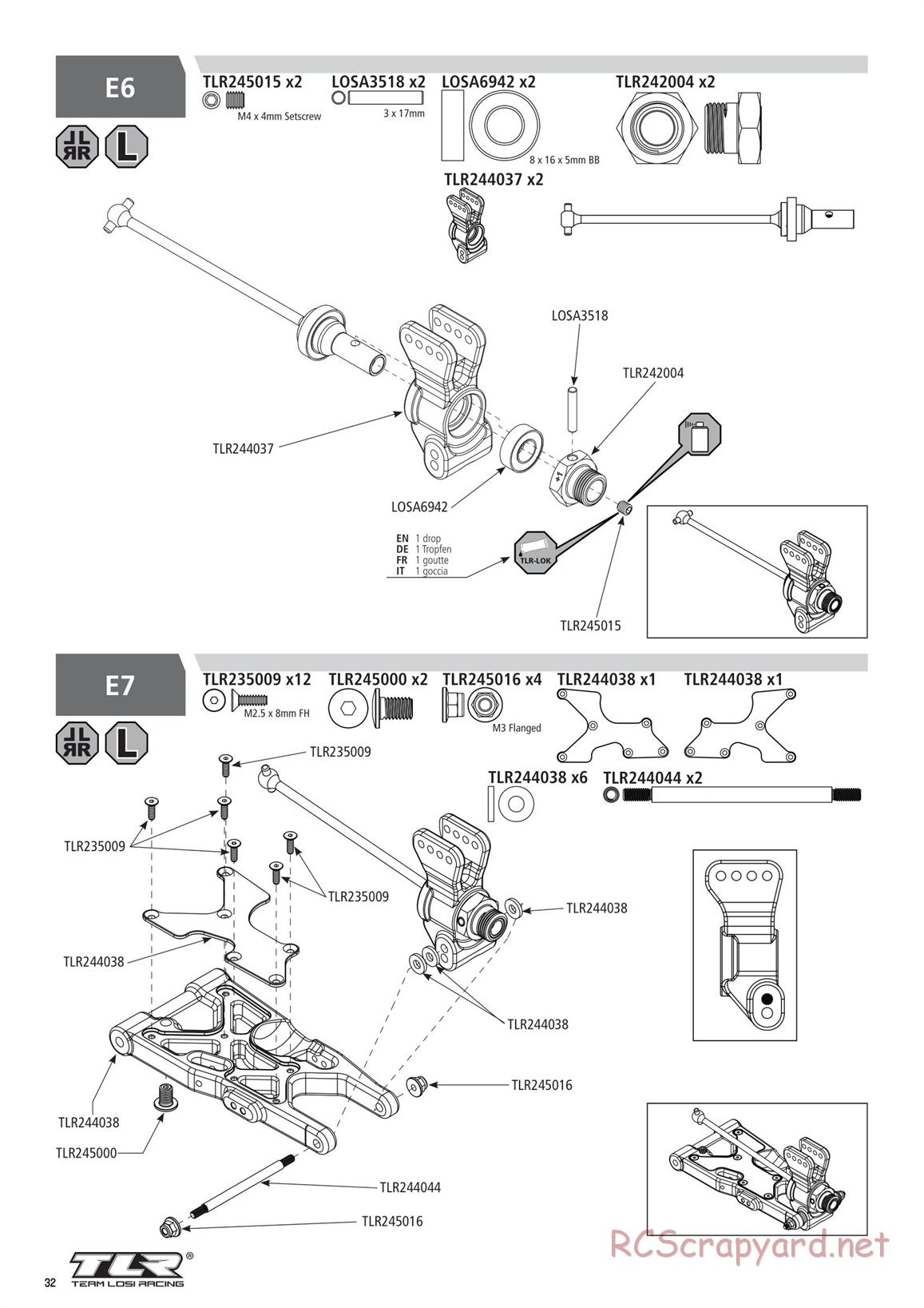 Team Losi - 8ight-XE Elite Race - Manual - Page 32
