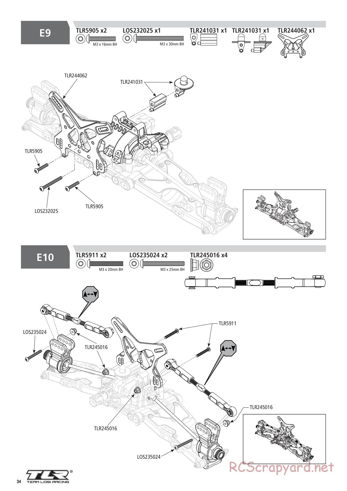 Team Losi - 8ight-XE Elite Race - Manual - Page 34