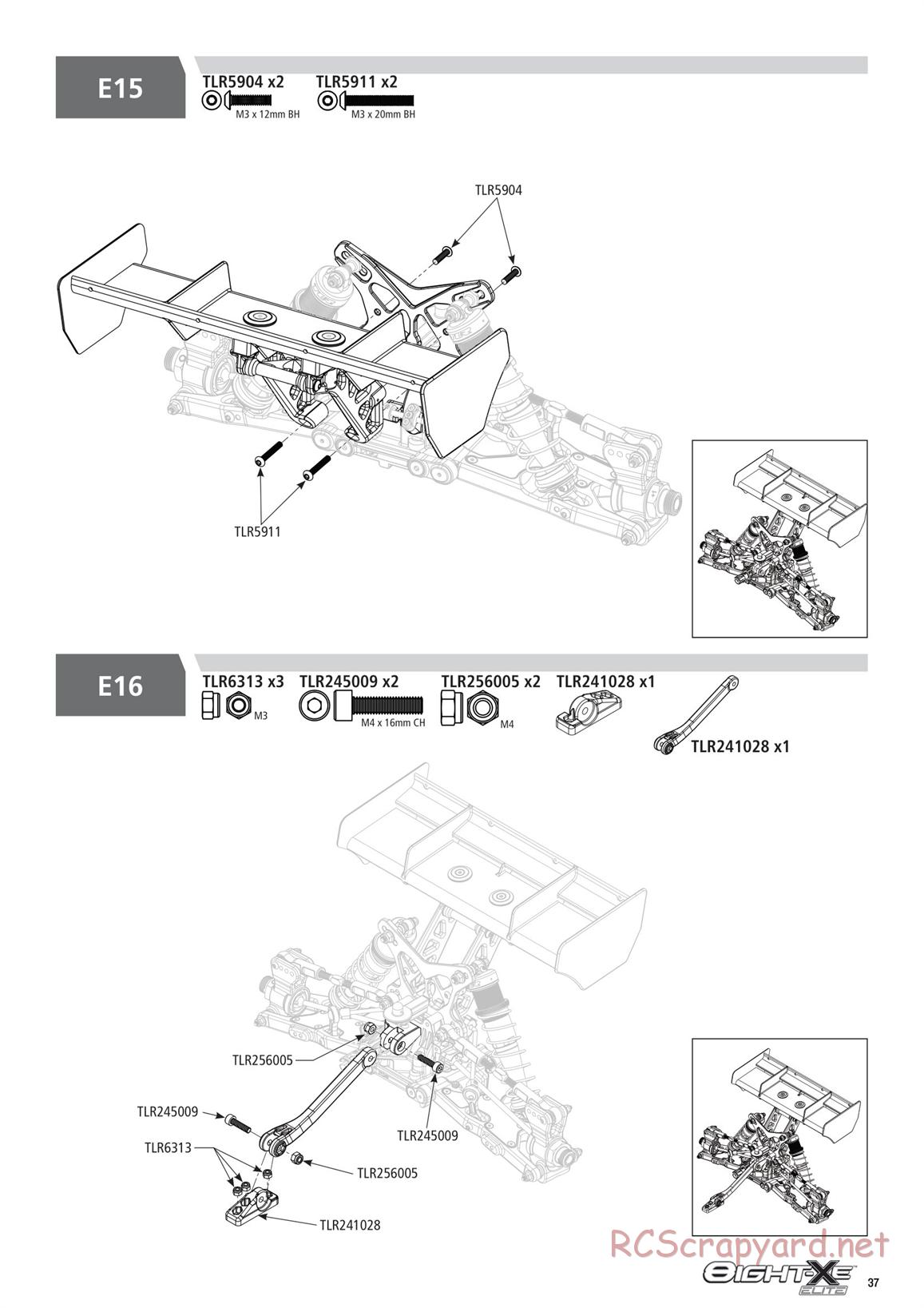Team Losi - 8ight-XE Elite Race - Manual - Page 37