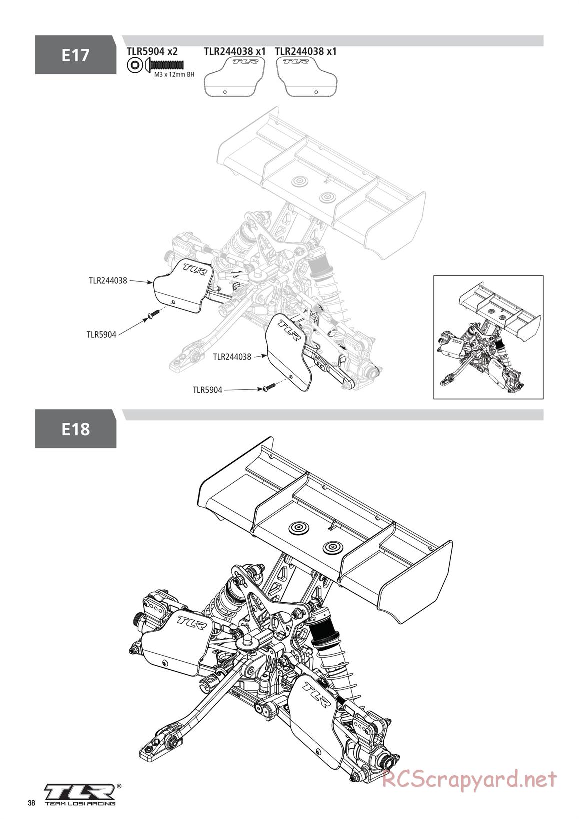 Team Losi - 8ight-XE Elite Race - Manual - Page 38