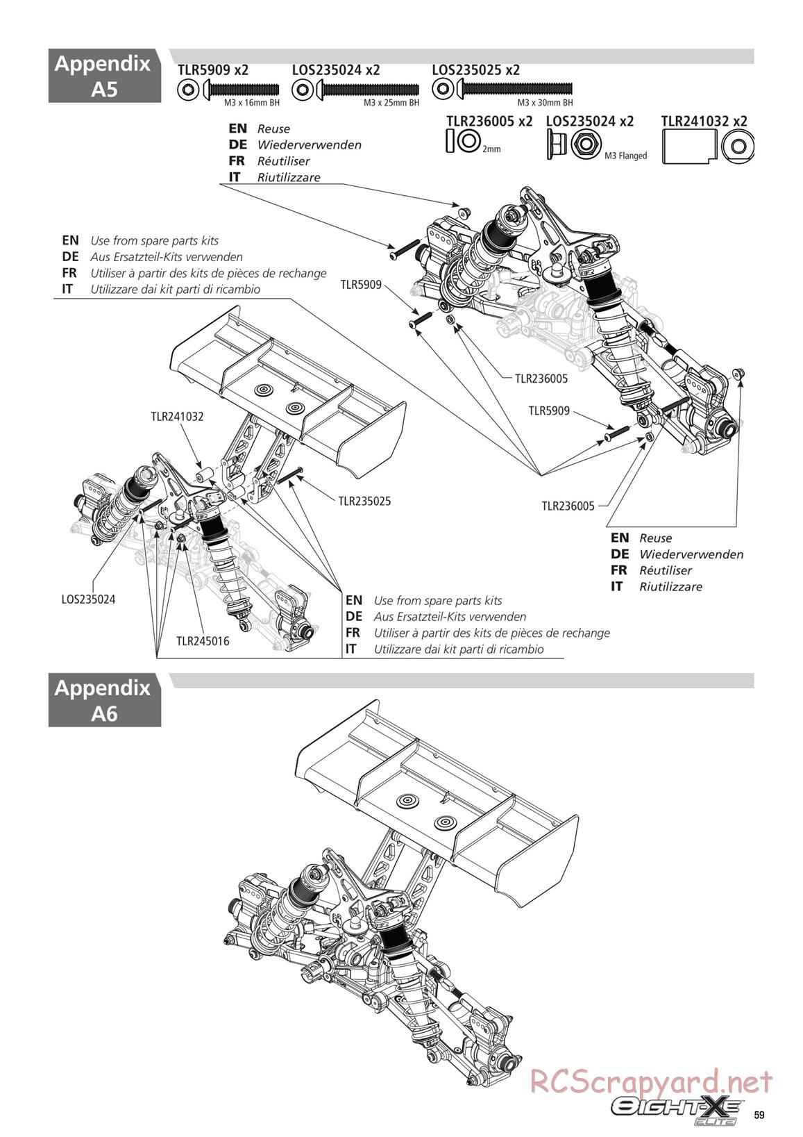Team Losi - 8ight-XE Elite Race - Manual - Page 59