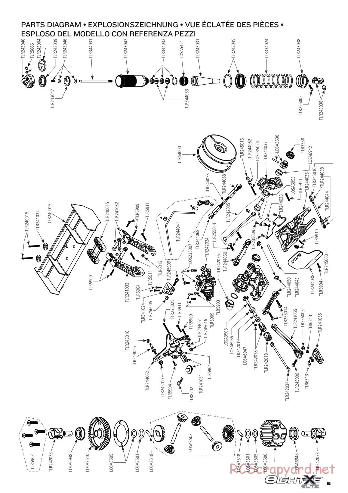 Team Losi - 8ight-XE Elite Race - Manual - Page 65