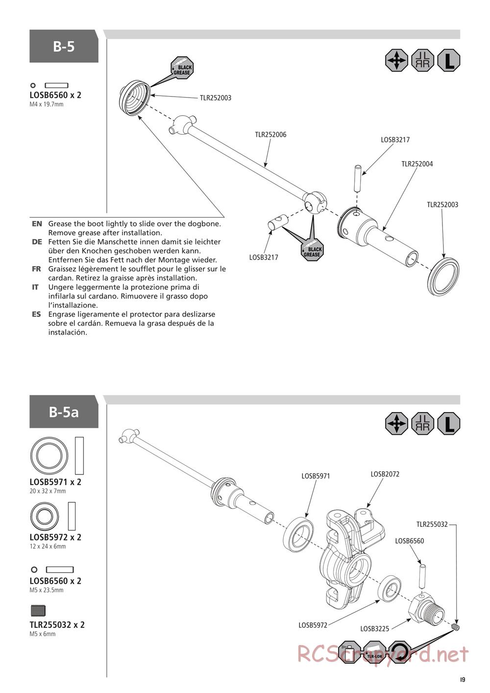 Team Losi - 5ive-B Race - Manual - Page 19