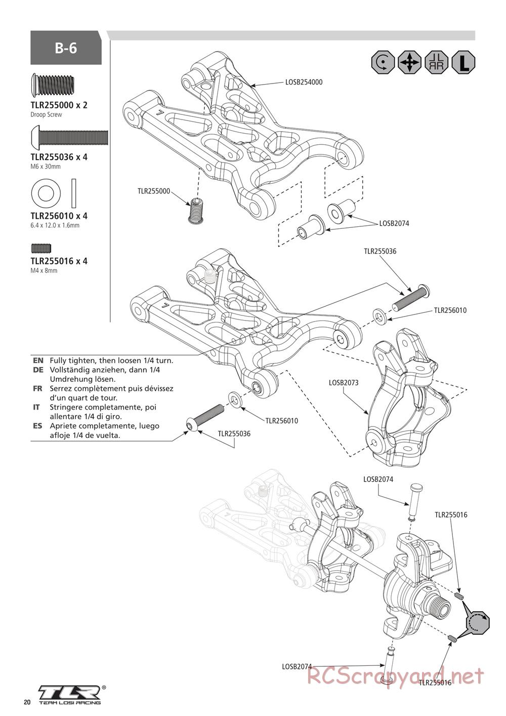 Team Losi - 5ive-B Race - Manual - Page 20