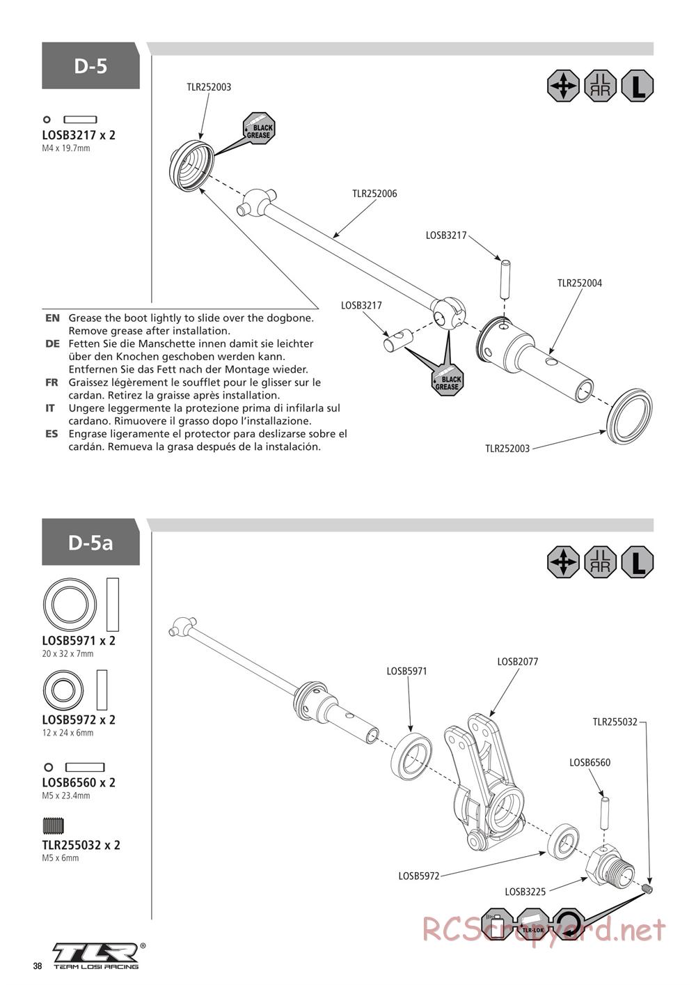 Team Losi - 5ive-B Race - Manual - Page 38