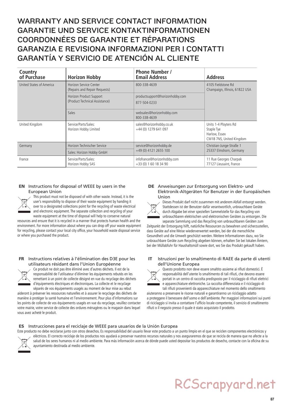 Team Losi - 5ive-B Race - Manual - Page 87