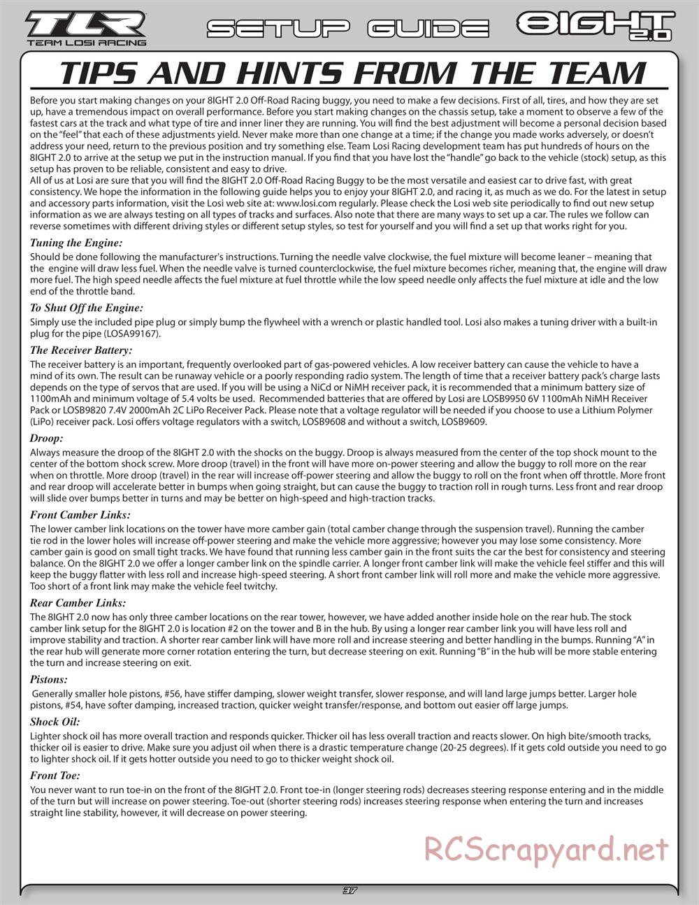 Team Losi - 8ight 2.0 - Manual - Page 40