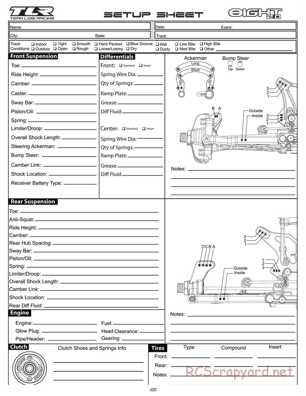 Team Losi - 8ight 2.0 - Manual - Page 43