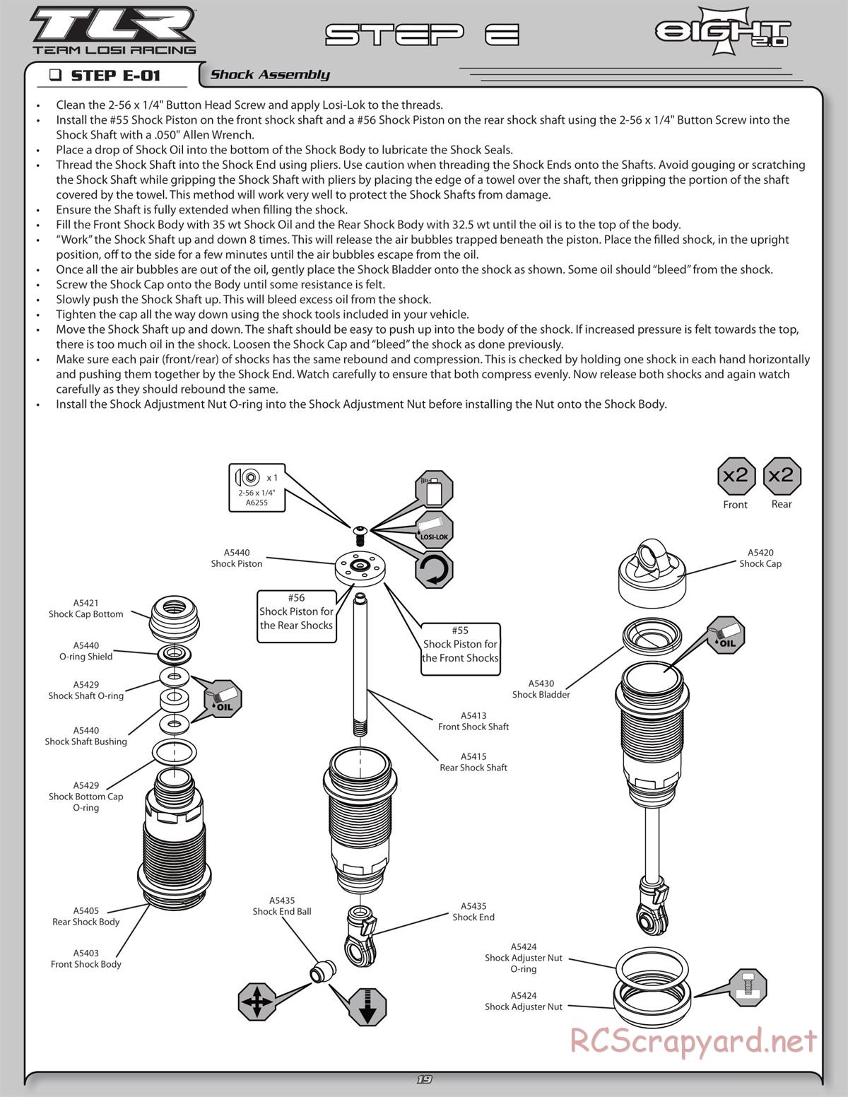 Team Losi - 8ight-T 2.0 - Manual - Page 22