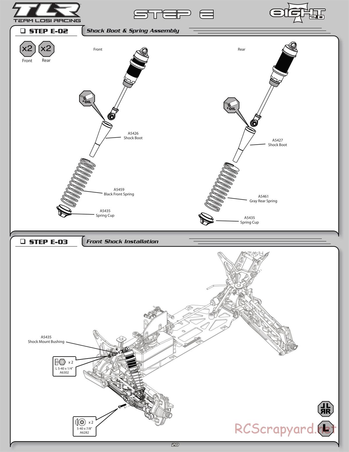 Team Losi - 8ight-T 2.0 - Manual - Page 23