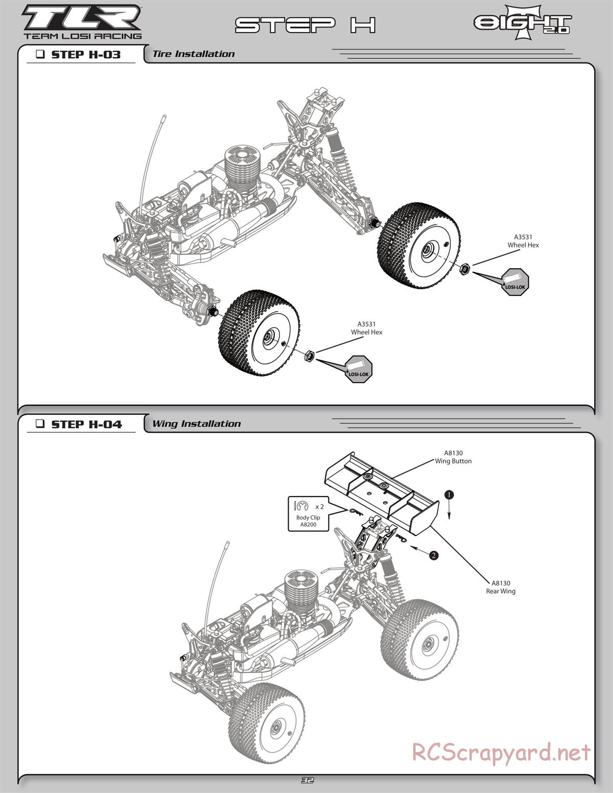 Team Losi - 8ight-T 2.0 - Manual - Page 35