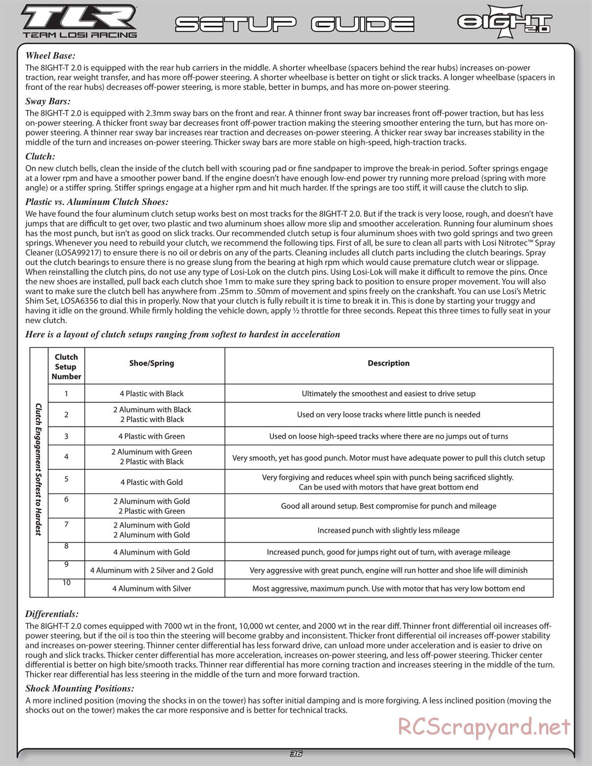 Team Losi - 8ight-T 2.0 - Manual - Page 39