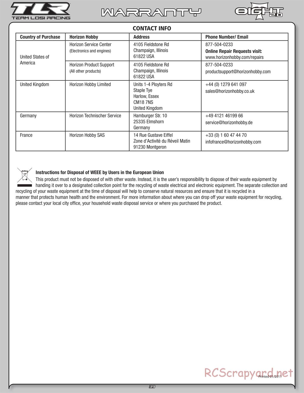 Team Losi - 8ight-T 2.0 - Manual - Page 42