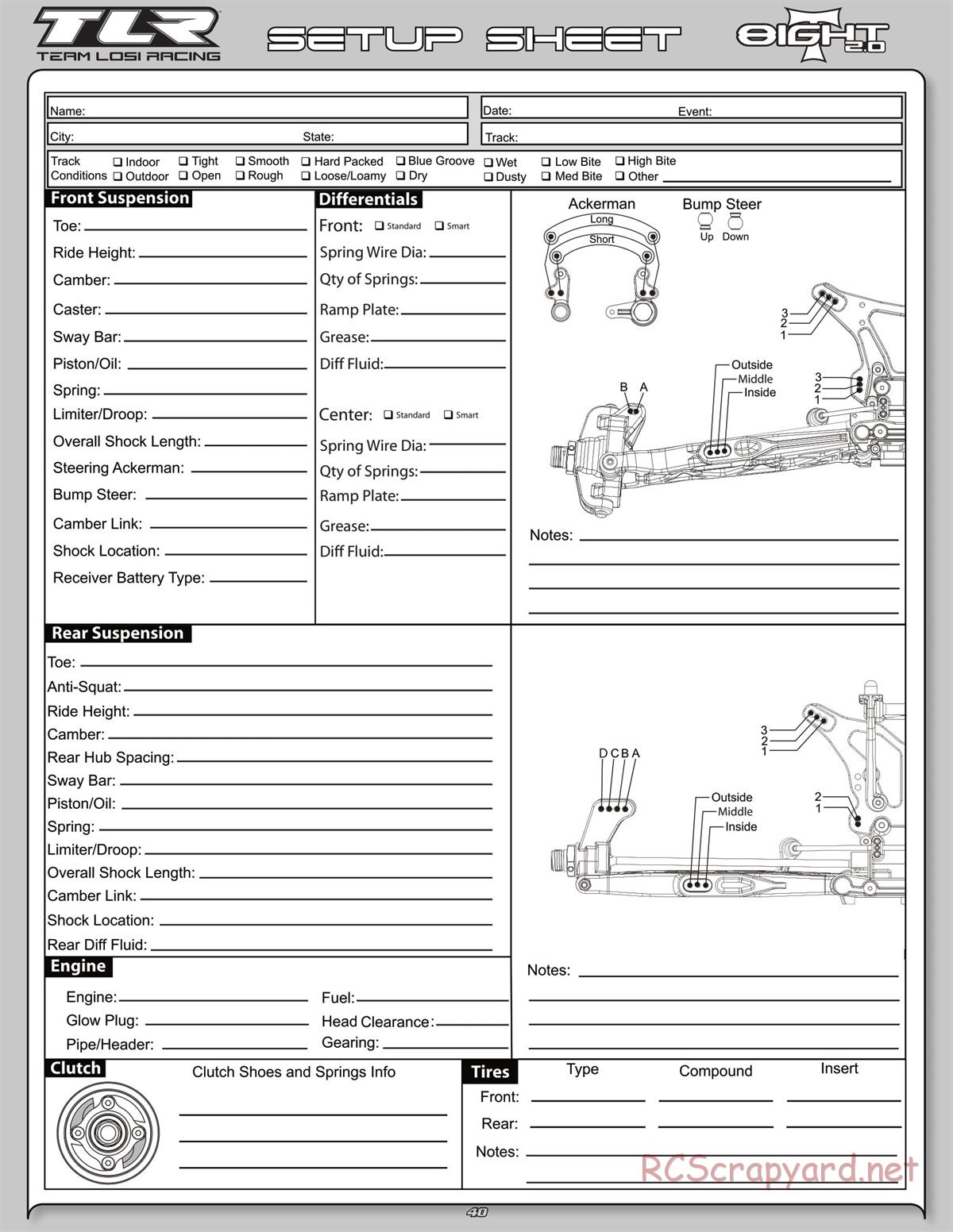 Team Losi - 8ight-T 2.0 - Manual - Page 43