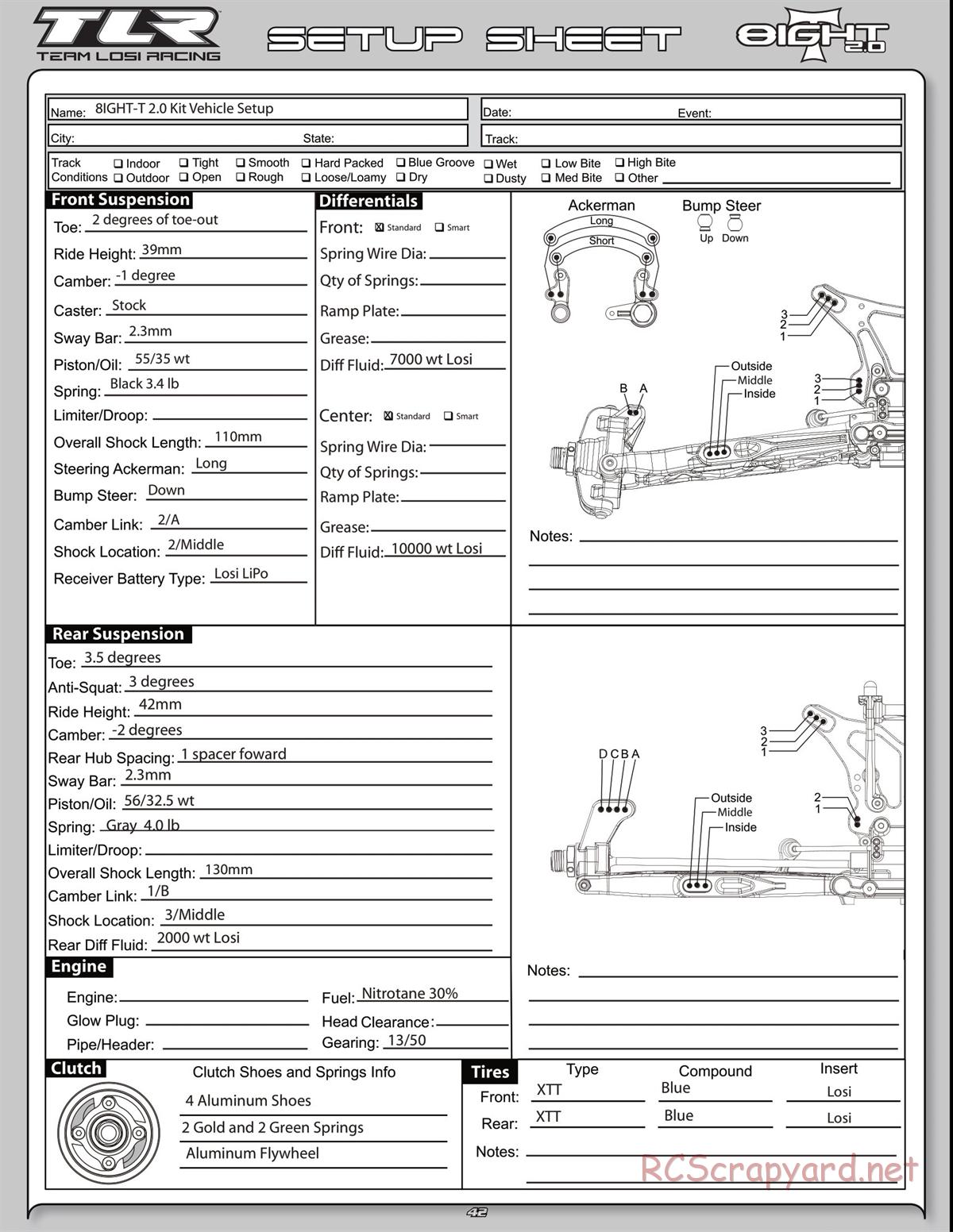 Team Losi - 8ight-T 2.0 - Manual - Page 45