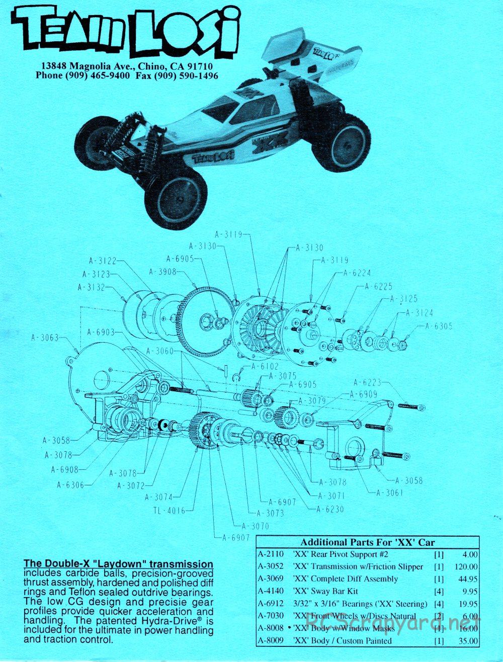 Team Losi - XX - Manual - Page 1