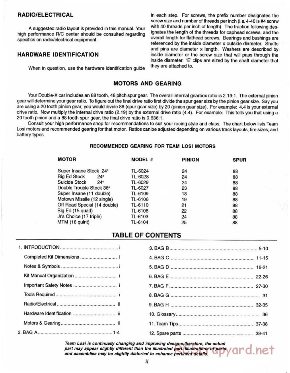 Team Losi - XX - Manual - Page 3