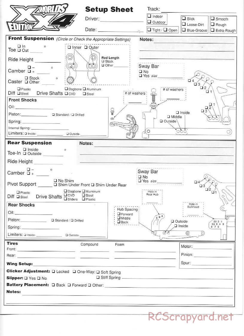 Team Losi - XX-4 Worlds Edition - Manual - Page 18