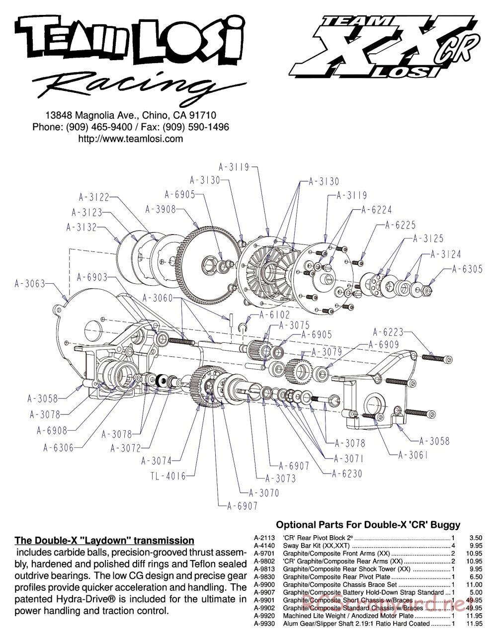 Team Losi - XX-CR - Manual - Page 4