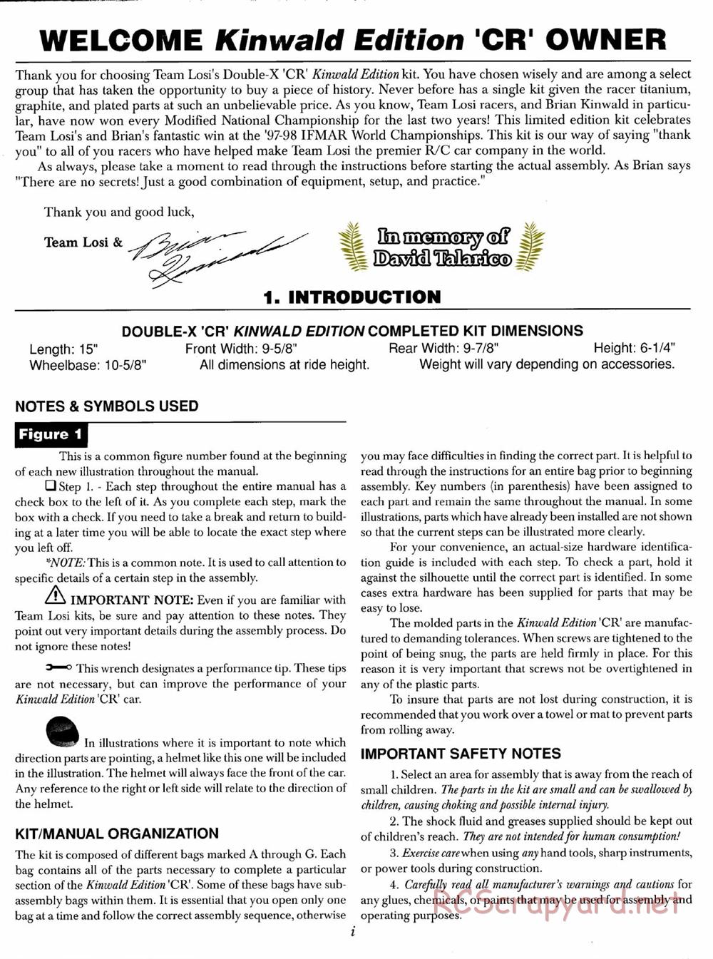 Team Losi - XX CR Kinwald Edition - Manual - Page 2