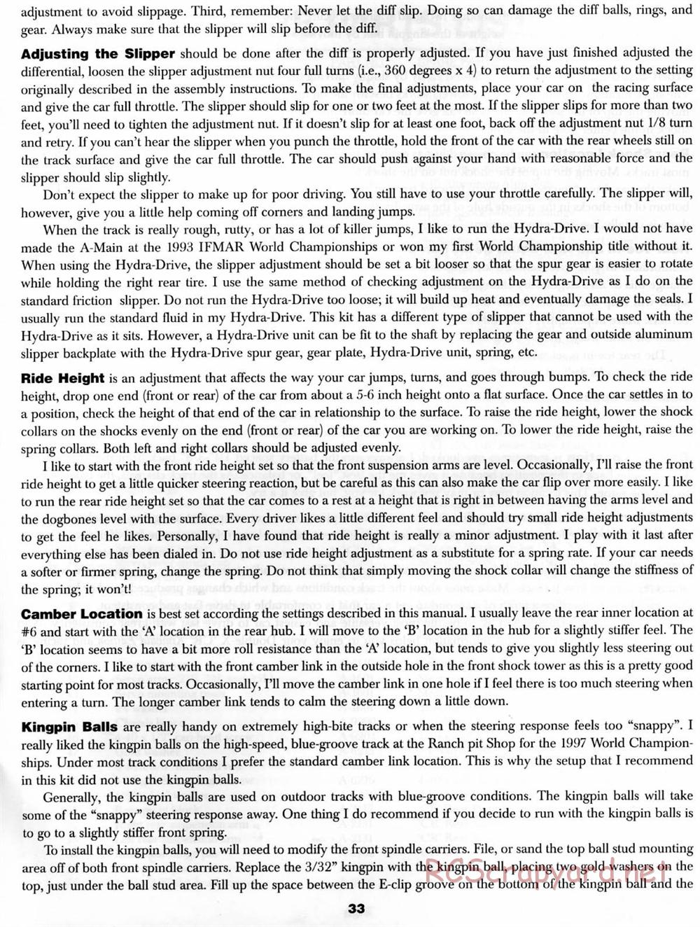 Team Losi - XX CR Kinwald Edition - Manual - Page 36