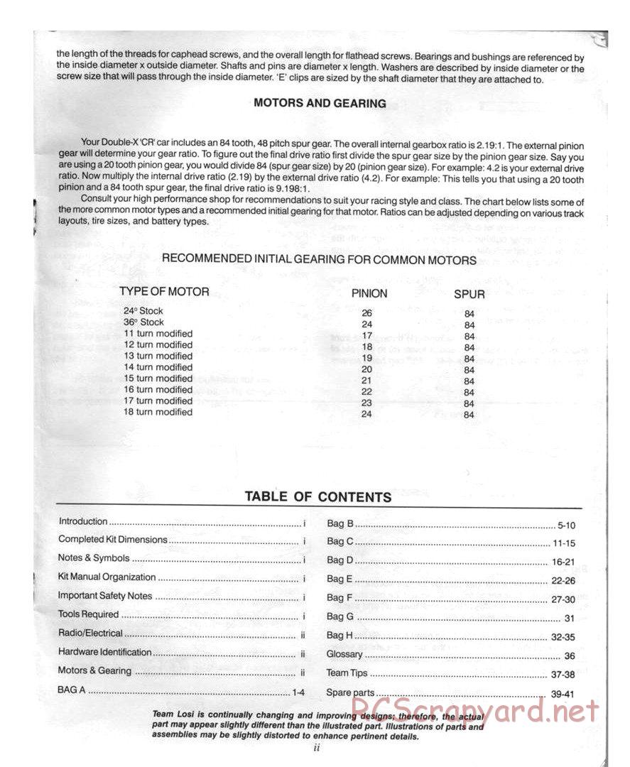 Team Losi - XX-CR - Manual - Page 3