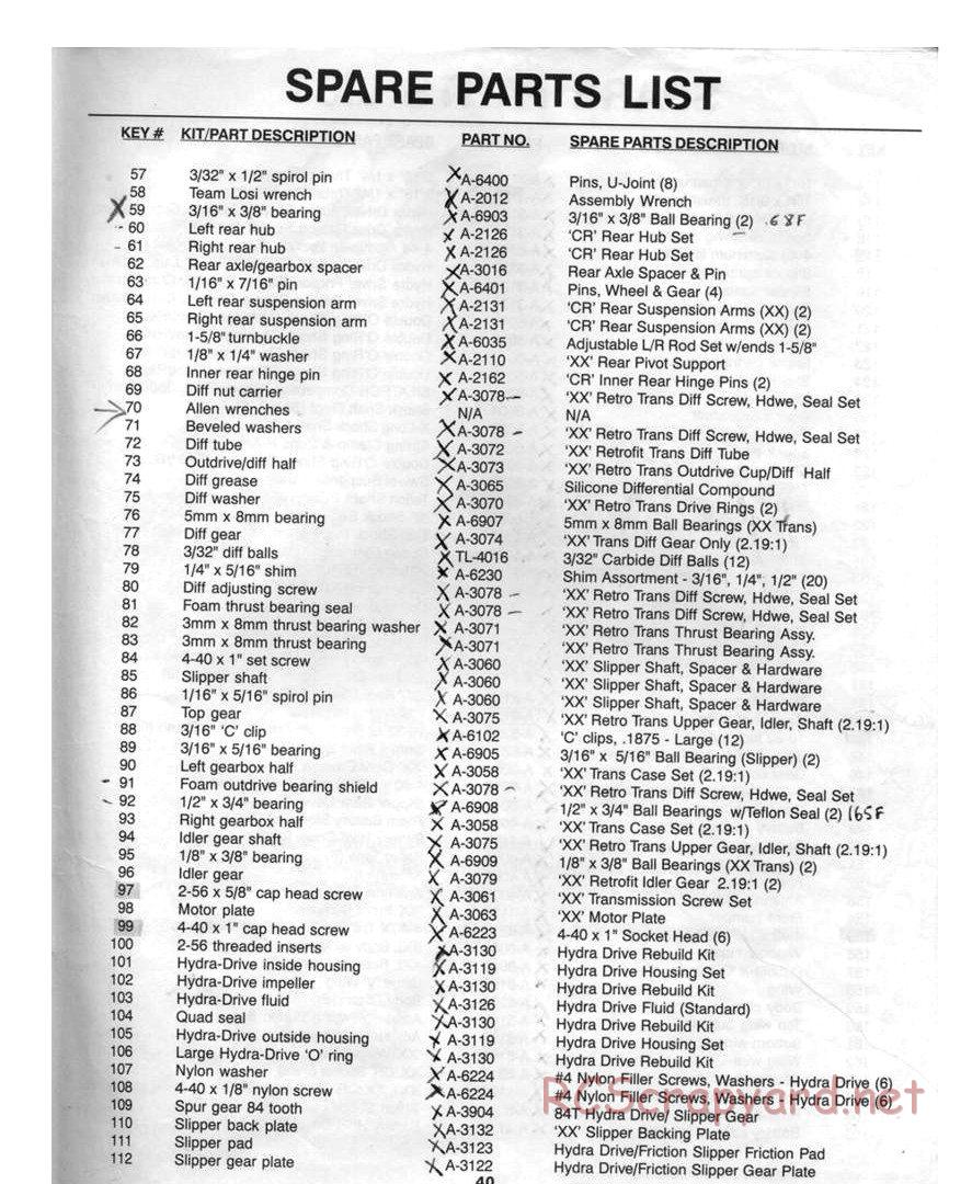 Team Losi - XX-CR - Manual - Page 43