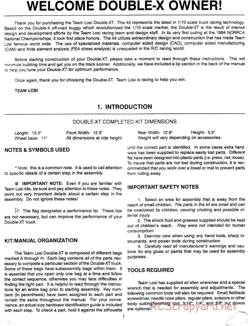 Team Losi - XXT - Manual - Page 2