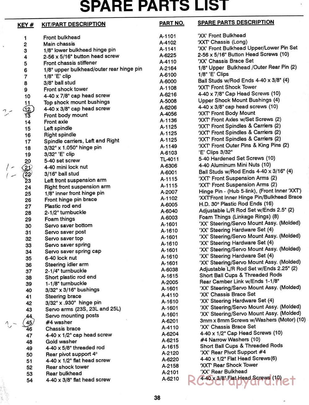 Team Losi - XXT - Manual - Page 41