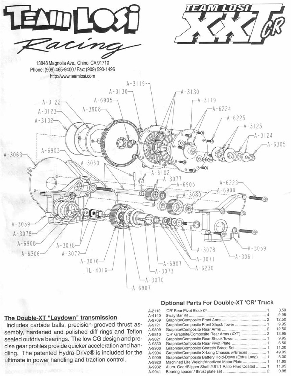 Team Losi - XXT-CR - Manual - Page 4