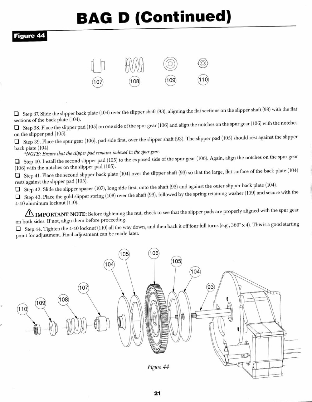 Team Losi - XXT CR Graphite Plus - Manual - Page 24