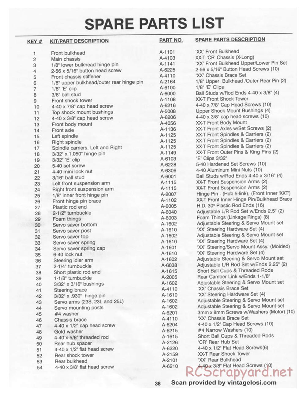 Team Losi - XXT-CR - Manual - Page 41