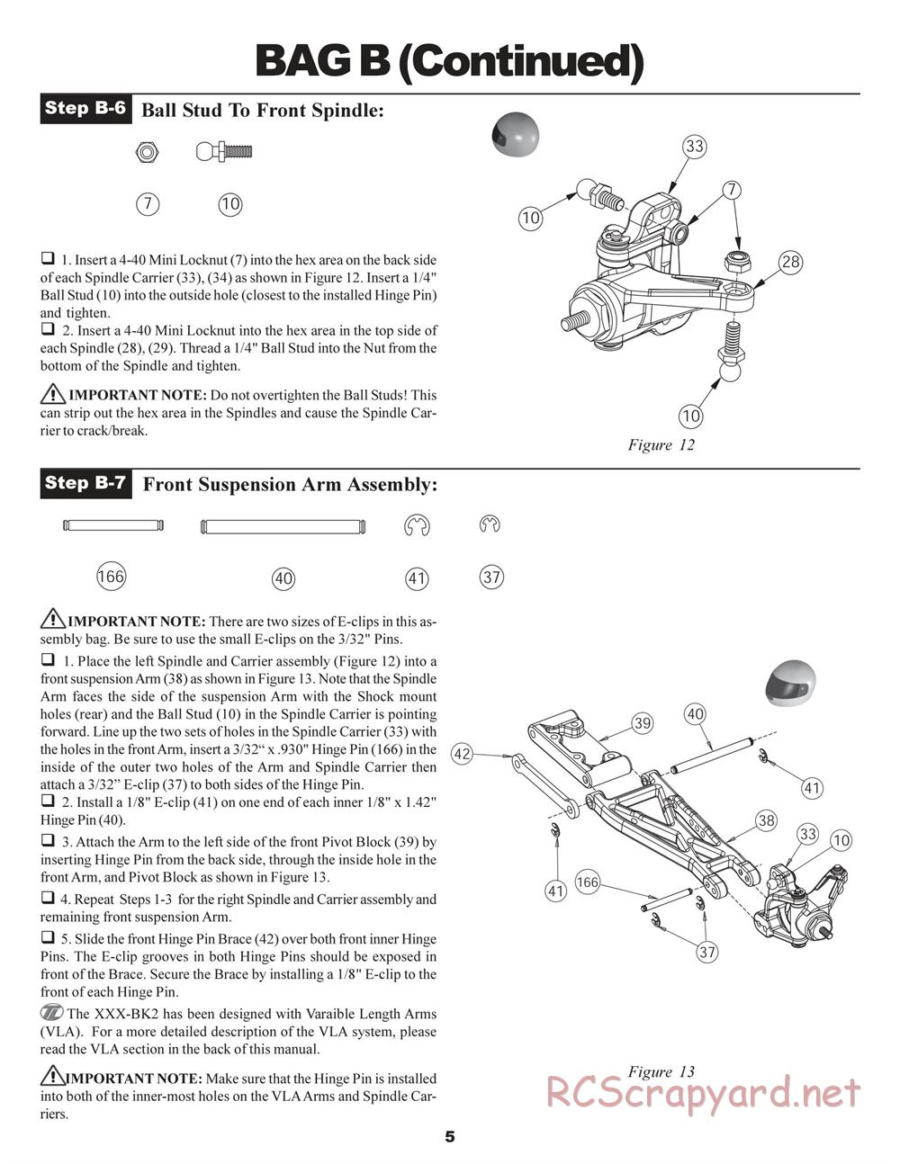 Team Losi - XXX BK2 - Kinwald Edition - Manual - Page 9