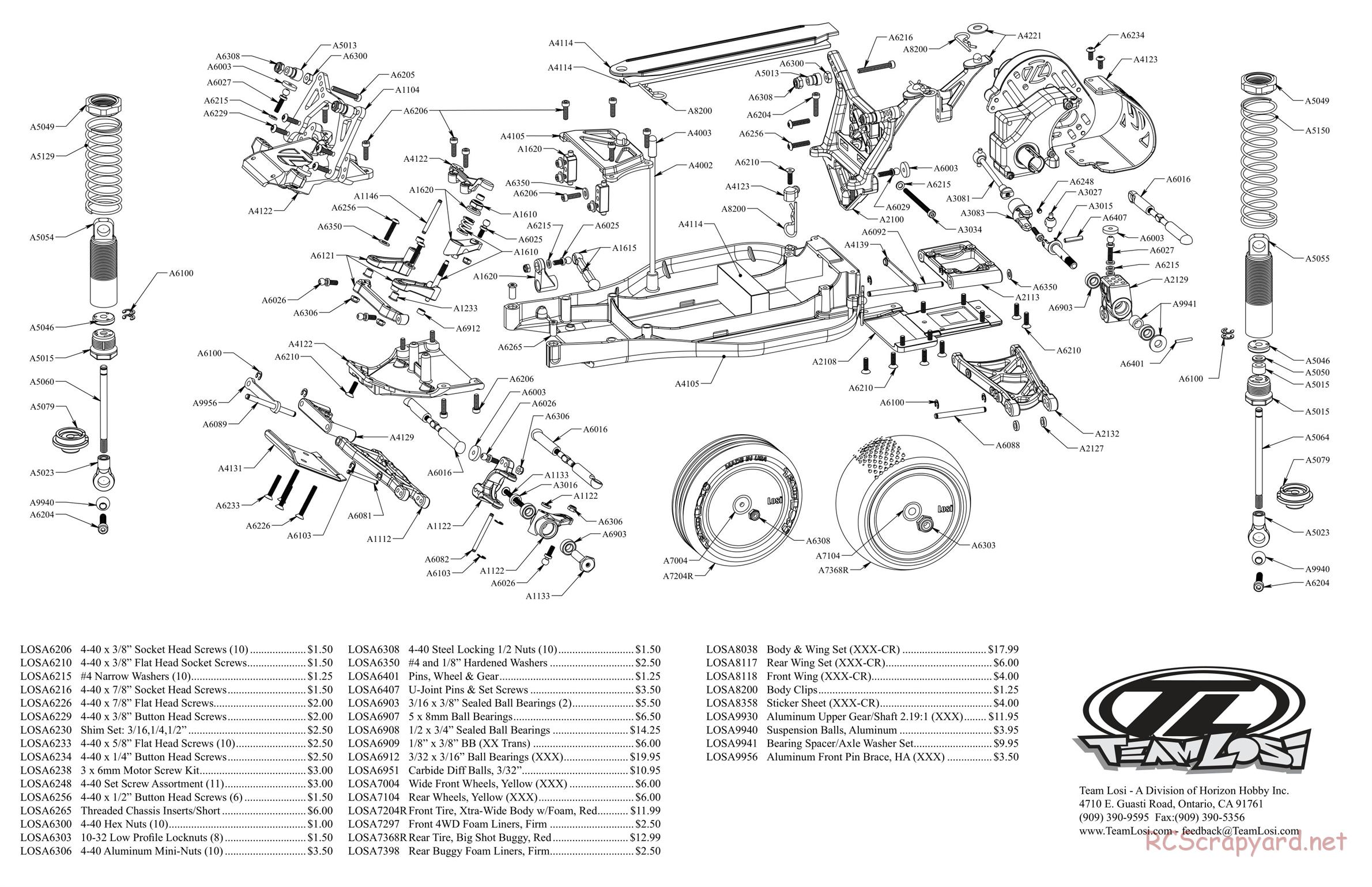 Team Losi - XXX-CR - Manual - Page 2