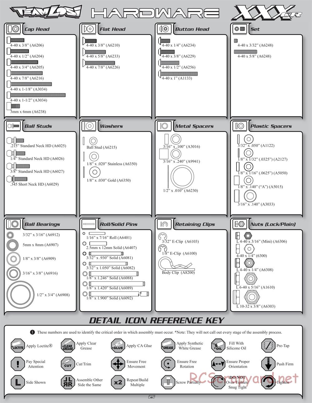 Team Losi - XXX-CR - Manual - Page 4