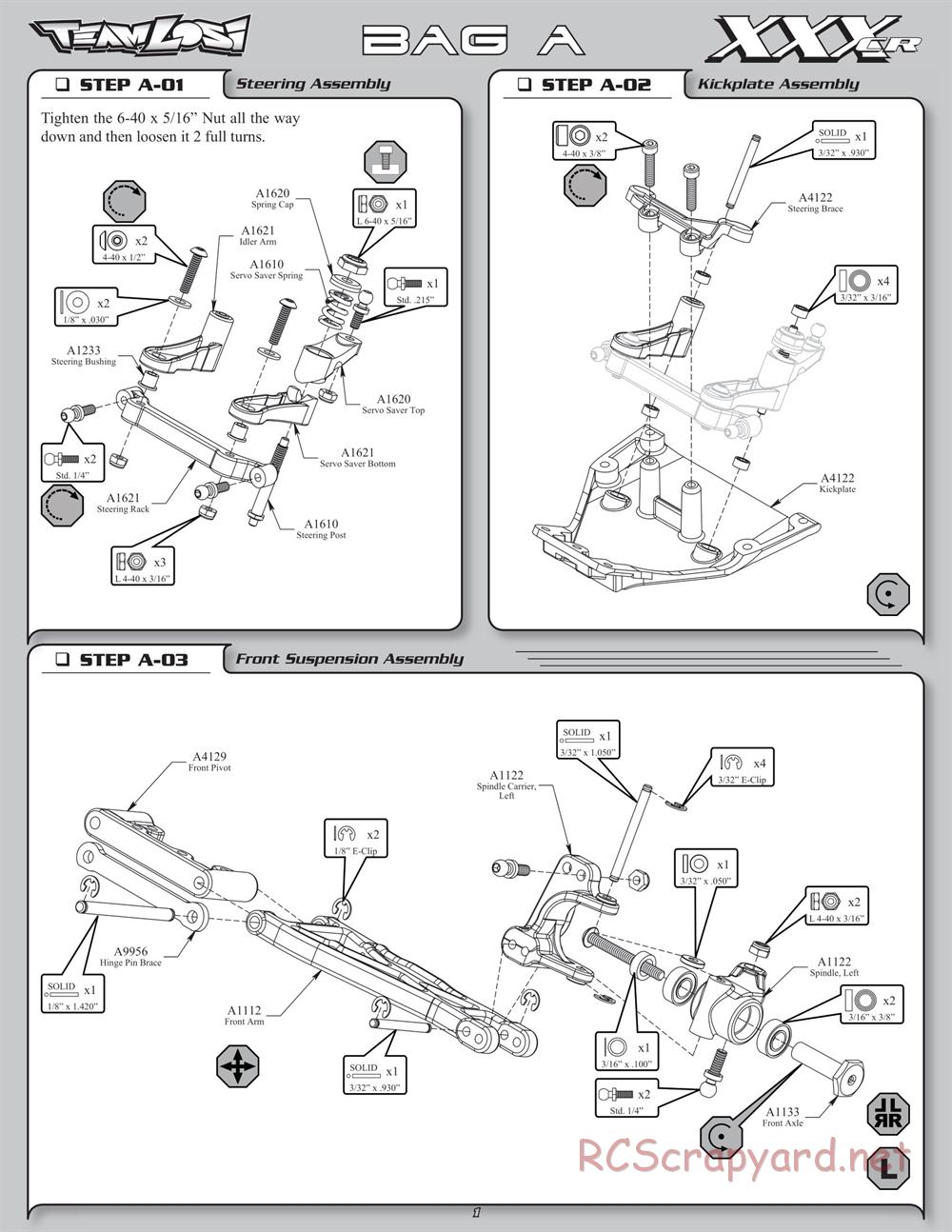 Team Losi - XXX-CR - Manual - Page 6