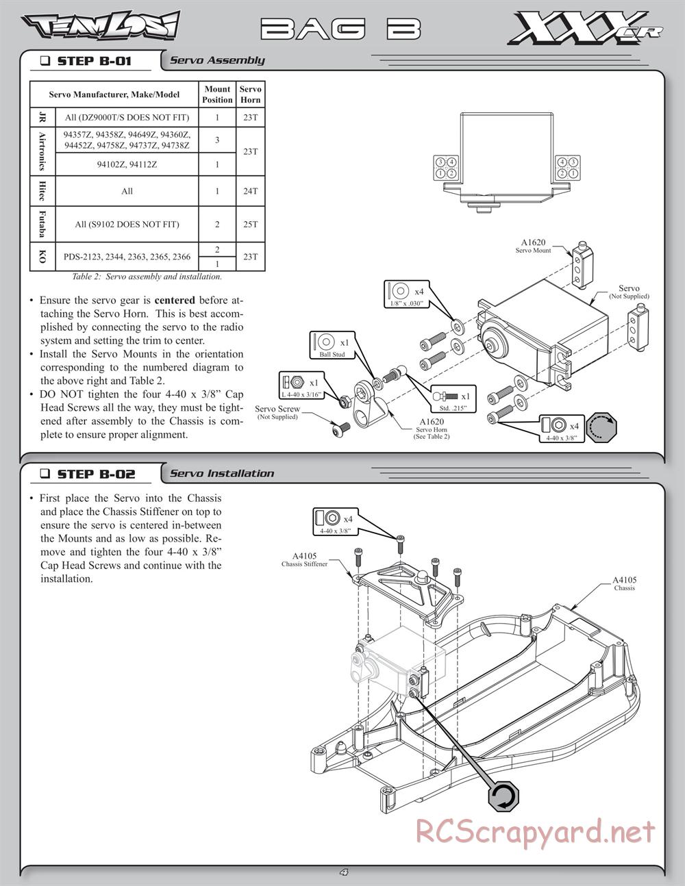 Team Losi - XXX-CR - Manual - Page 9