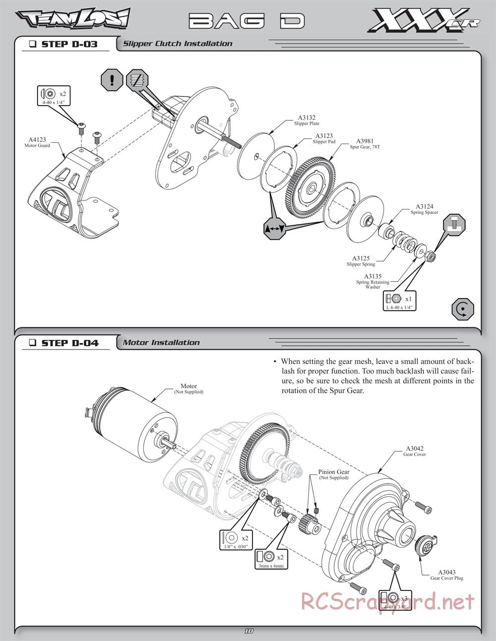 Team Losi - XXX-CR - Manual - Page 15