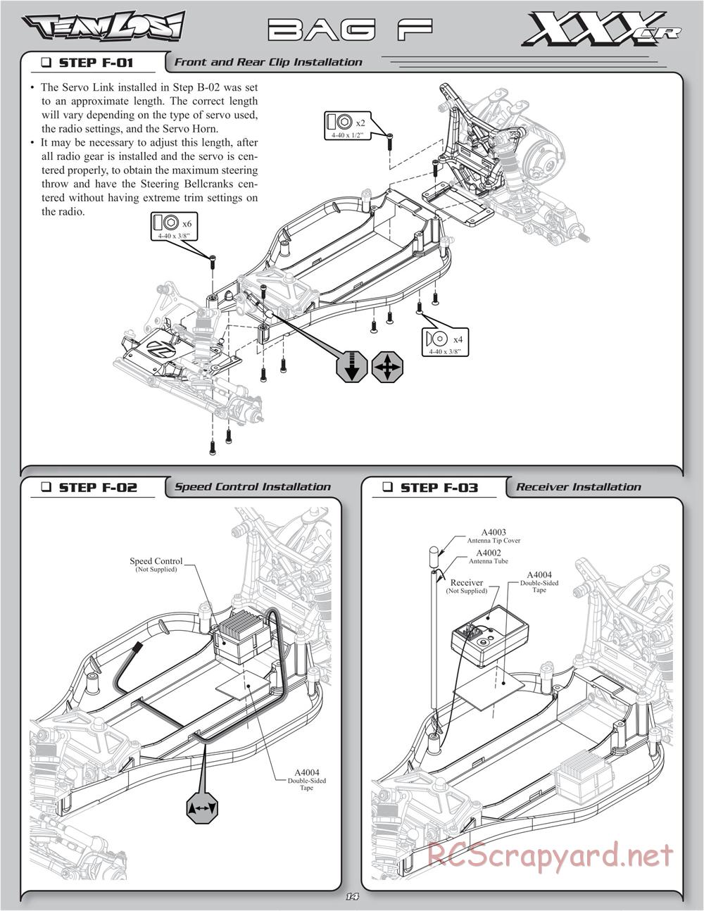 Team Losi - XXX-CR - Manual - Page 19