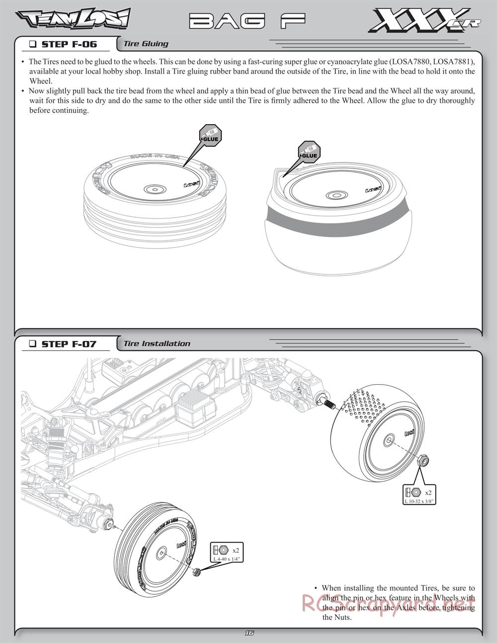 Team Losi - XXX-CR - Manual - Page 21