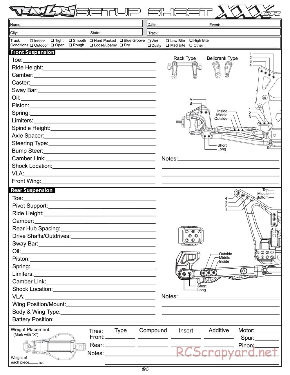 Team Losi - XXX-CR - Manual - Page 29