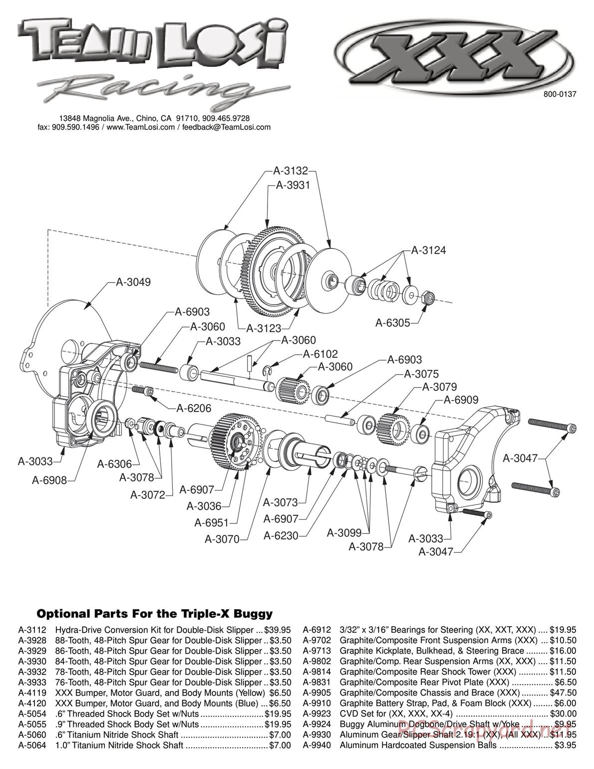 Team Losi - XXX - Manual - Page 4