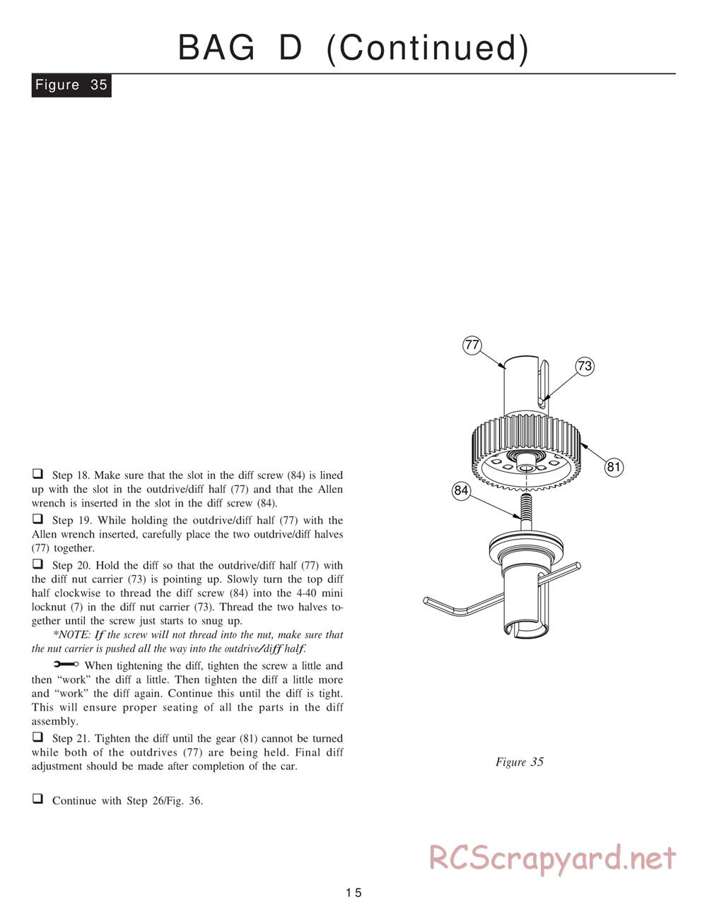 Team Losi - XXX BK (BK1) - Kinwald Edition - Manual - Page 19