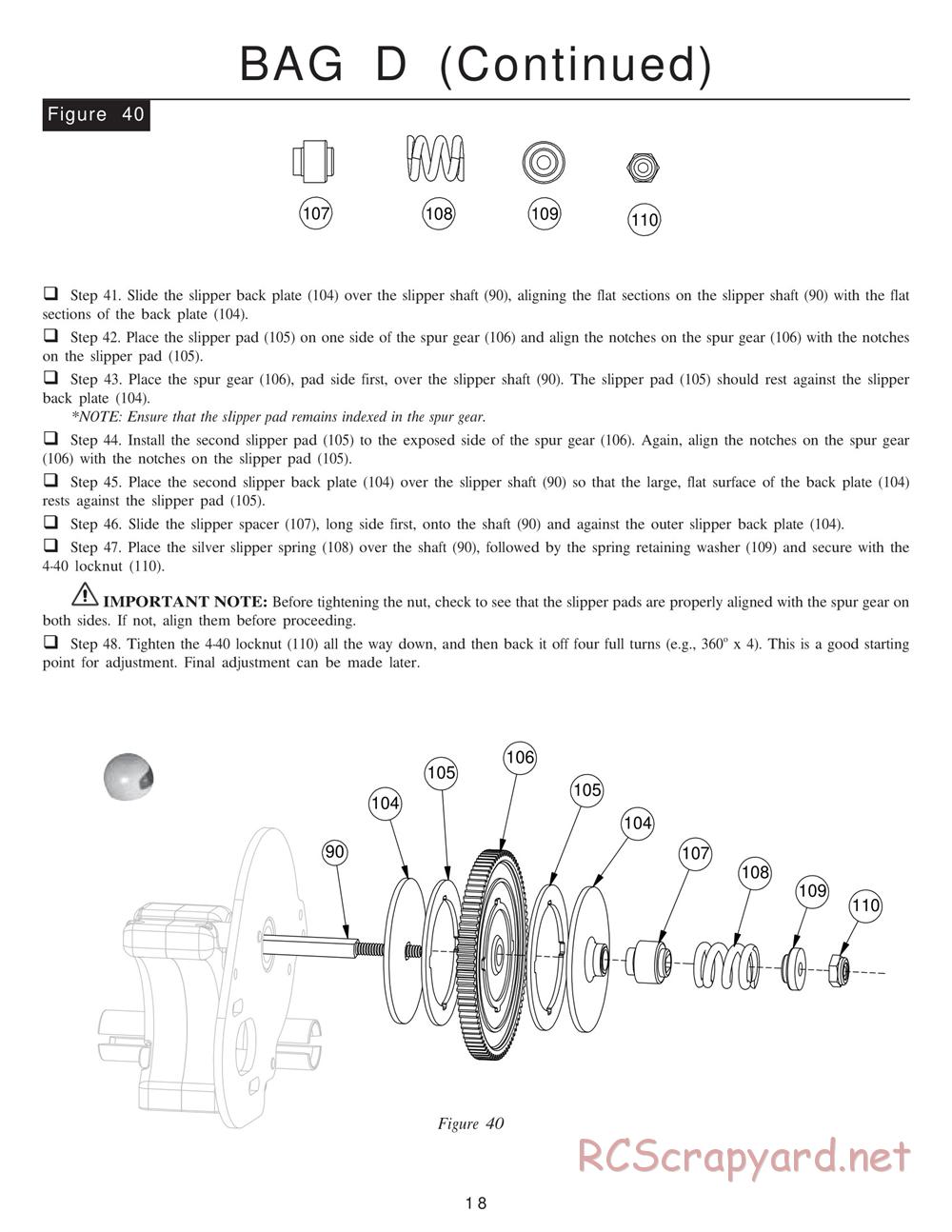 Team Losi - XXX BK (BK1) - Kinwald Edition - Manual - Page 22