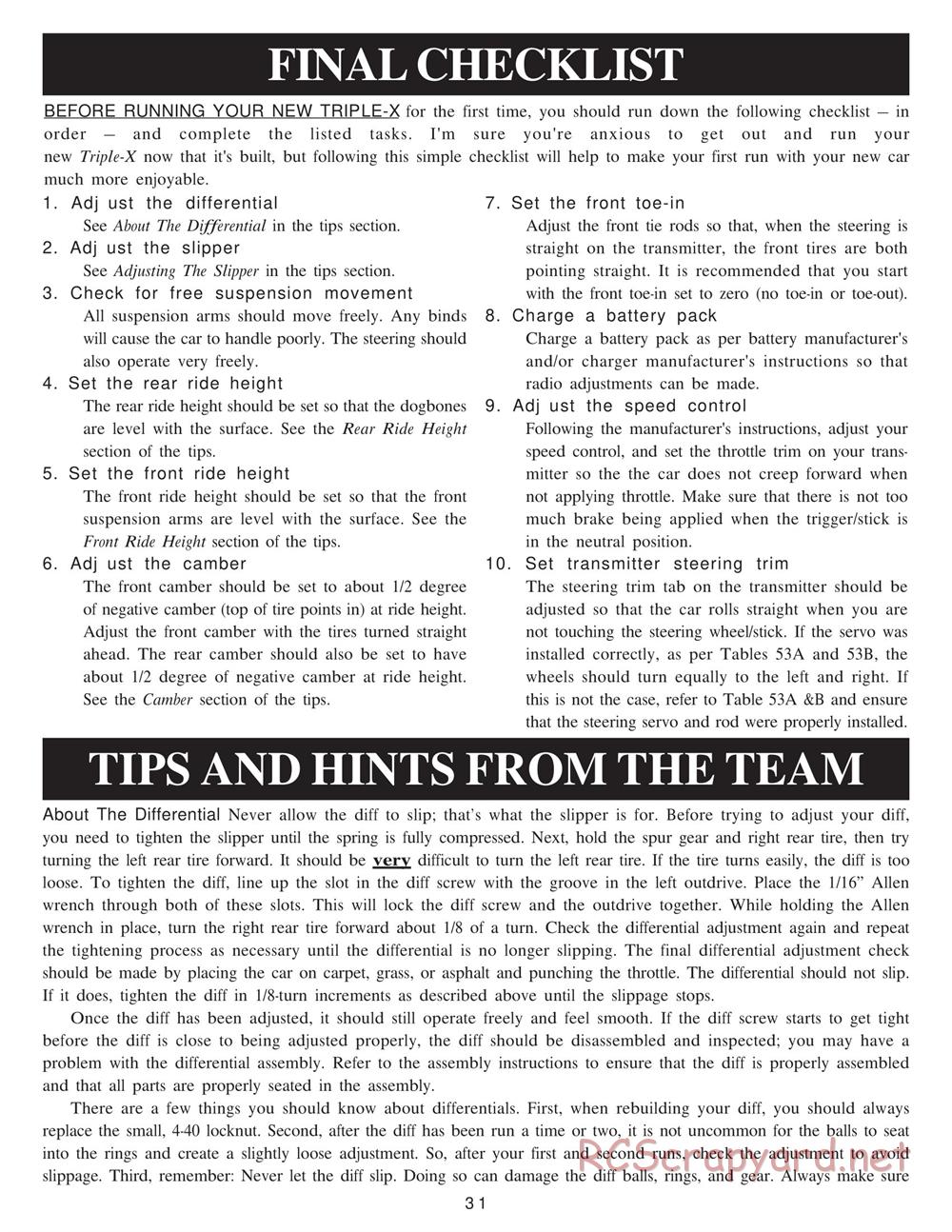 Team Losi - XXX BK (BK1) - Kinwald Edition - Manual - Page 35