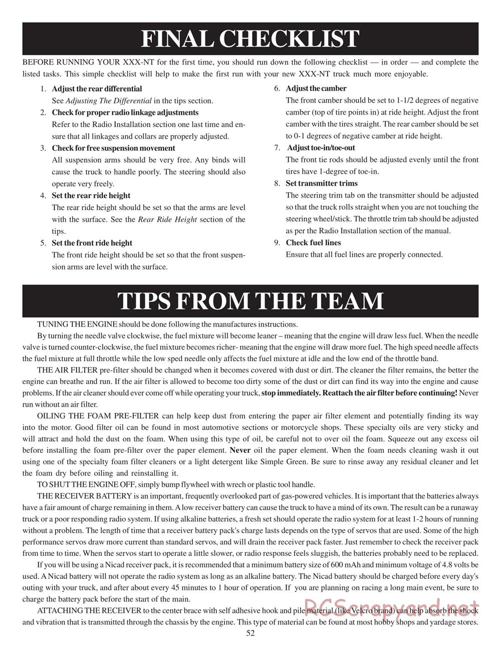 Team Losi - XXX-NT Adam Drake Edition - Manual - Page 55