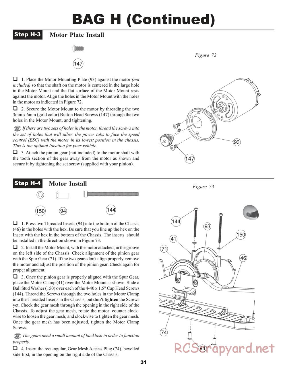 Team Losi - XXX4 G+ (Graphite Plus) - Manual - Page 34