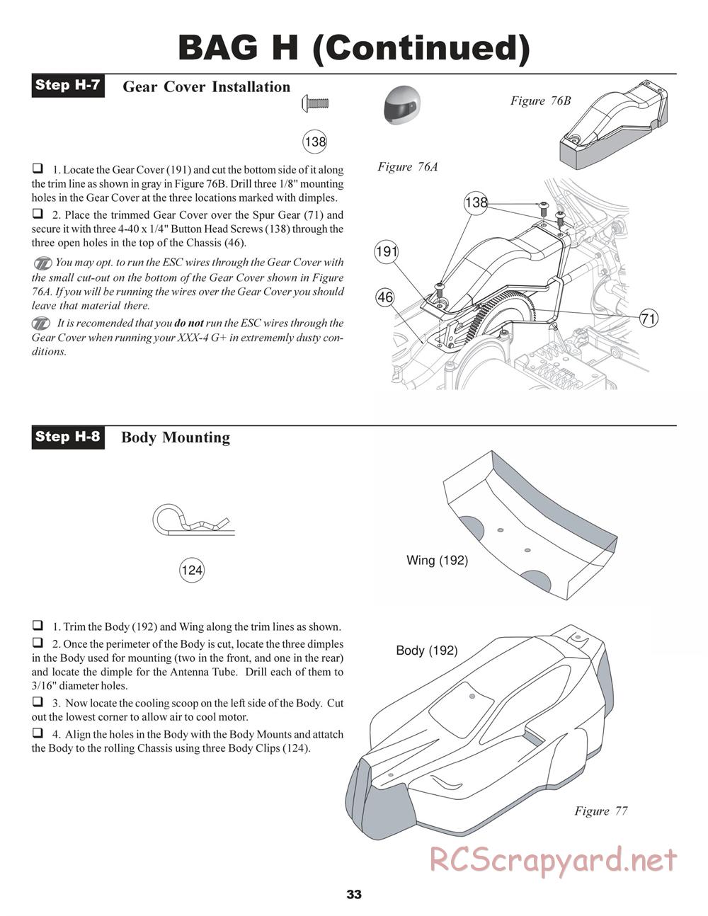 Team Losi - XXX4 G+ (Graphite Plus) - Manual - Page 36