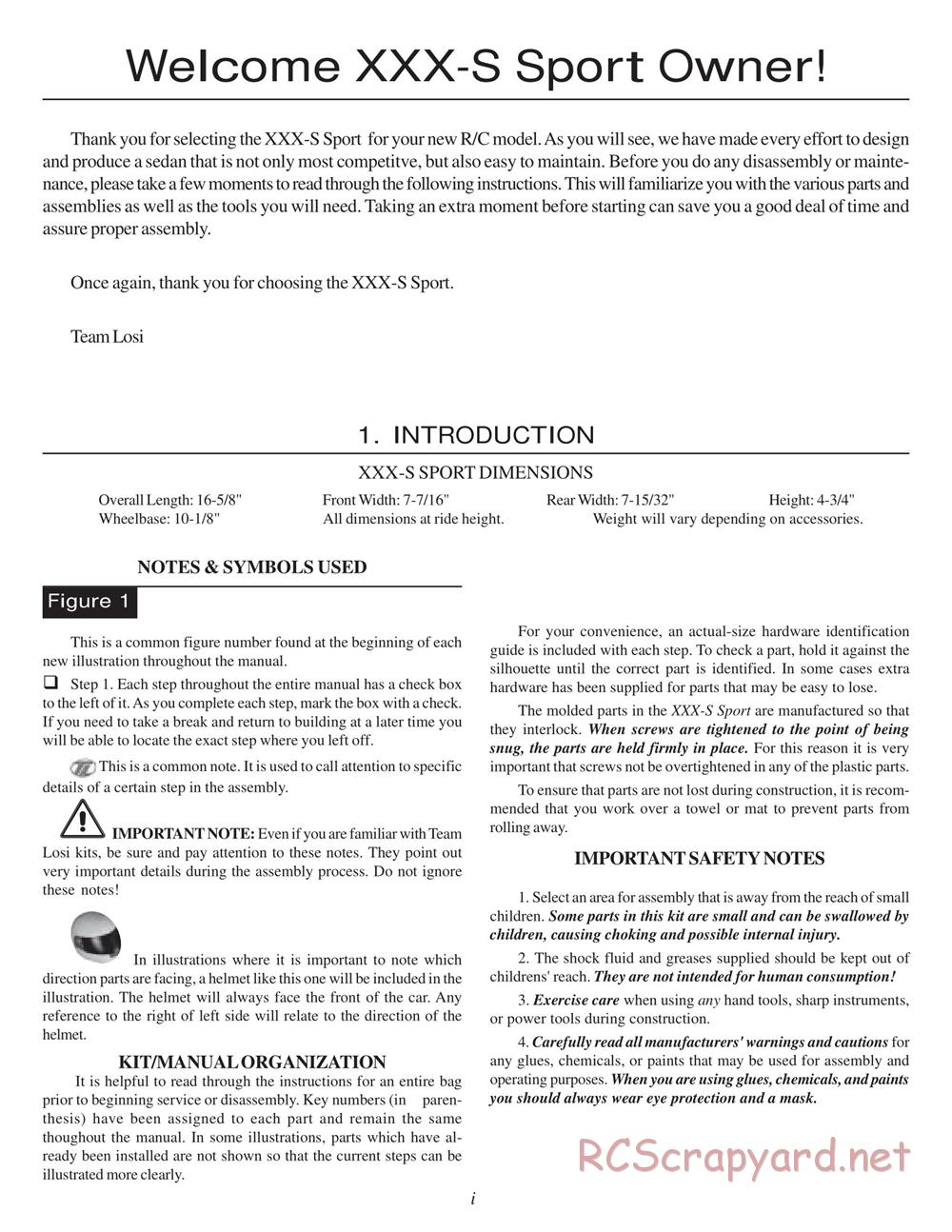 Team Losi - XXX-S Sport RTR II - Manual - Page 2