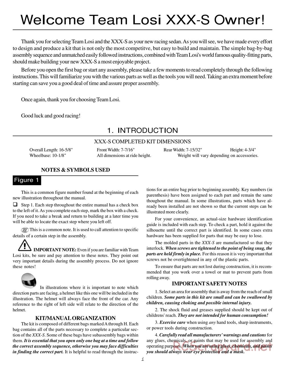 Team Losi - XXX-S - Manual - Page 2